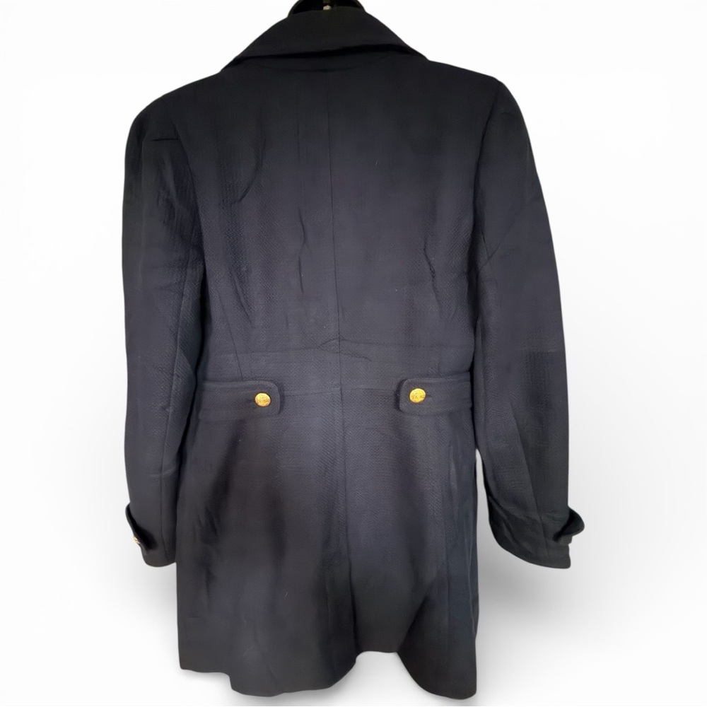Banana Republic Navy Military Style Double-Breasted Cotton Peacoat – W-Med. NWOT - Picture 2 of 8